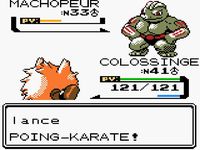 une photo d'Ã©cran de Pokemon Or sur Nintendo Game Boy Color